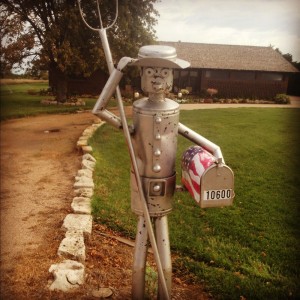 Tin Man mailbox