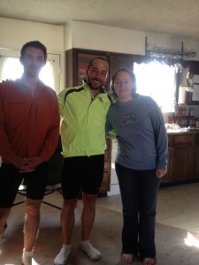 Nós, ciclistas, com Sheila, a caçadora