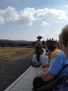 Guarda florestal A guarda explica geologia